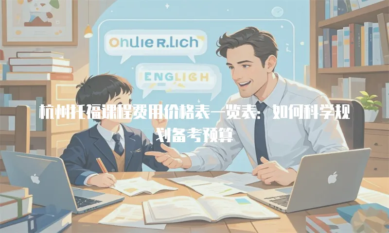 杭州托福课程费用价格表一览表：如何科学规划备考预算