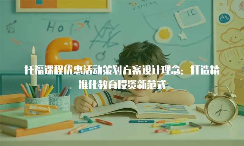 托福课程优惠活动策划方案设计理念：打造精准化教育投资新范式
