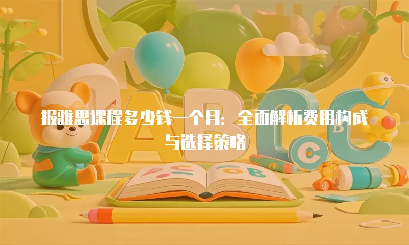 报雅思课程多少钱一个月：全面解析费用构成与选择策略