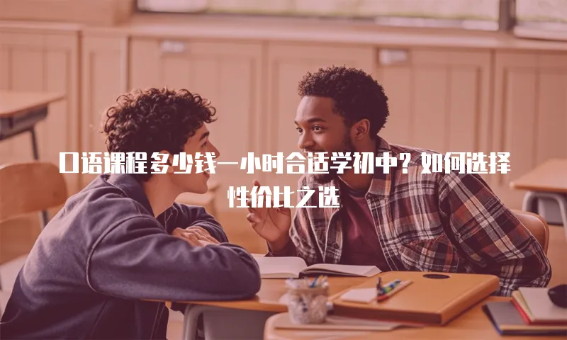 口语课程多少钱一小时合适学初中？如何选择性价比之选