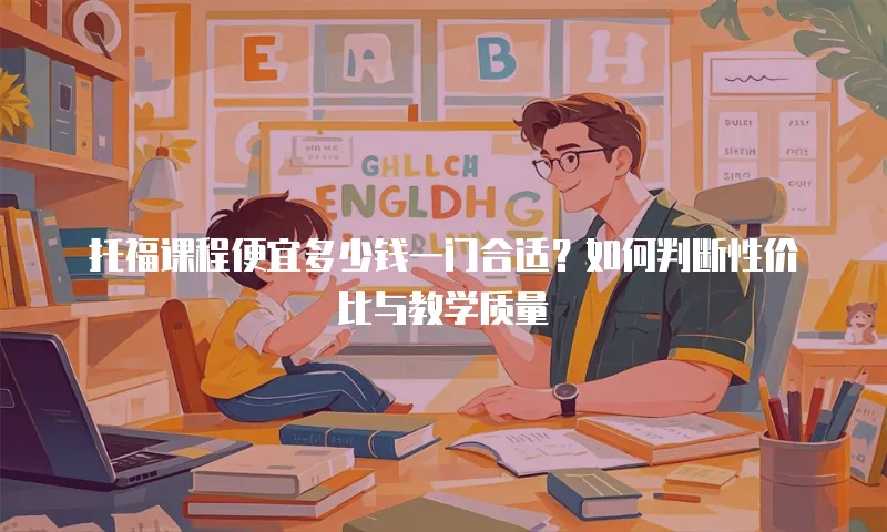 托福课程便宜多少钱一门合适？如何判断性价比与教学质量