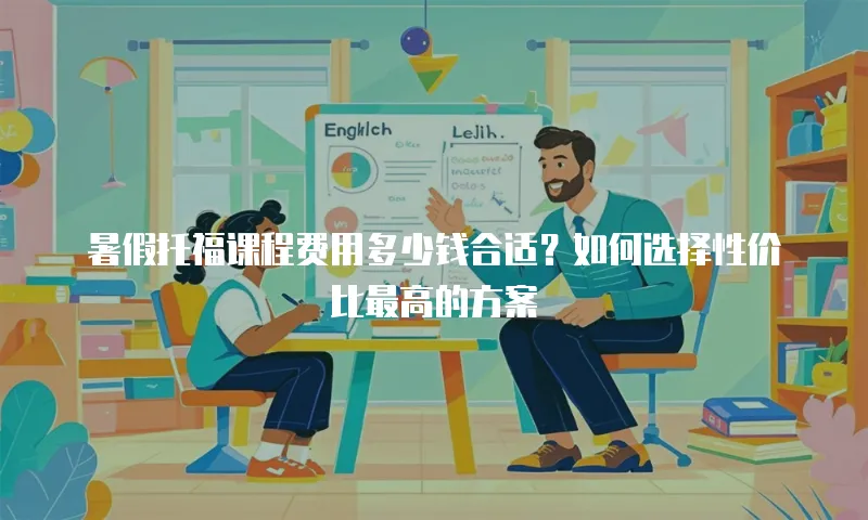 暑假托福课程费用多少钱合适？如何选择性价比最高的方案