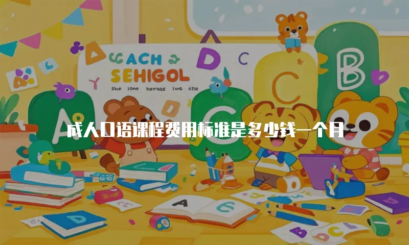 成人口语课程费用标准是多少钱一个月