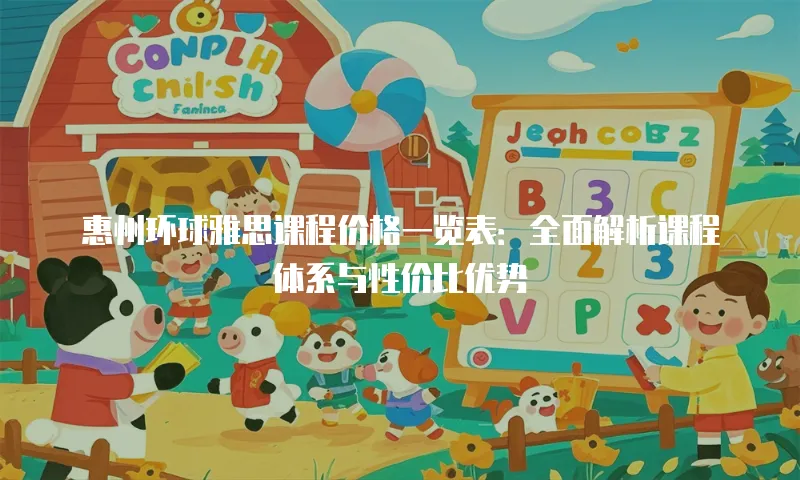 惠州环球雅思课程价格一览表：全面解析课程体系与性价比优势