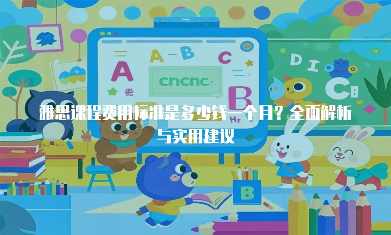 雅思课程费用标准是多少钱一个月？全面解析与实用建议