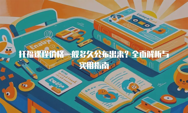 托福课程价格一般多久公布出来？全面解析与实用指南