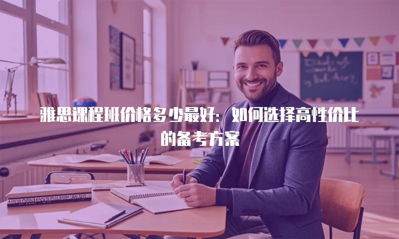 雅思课程班价格多少最好：如何选择高性价比的备考方案