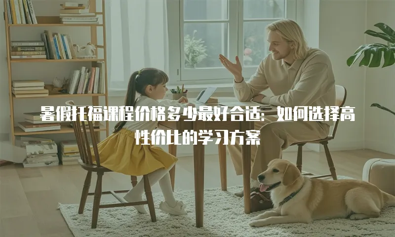 暑假托福课程价格多少最好合适：如何选择高性价比的学习方案