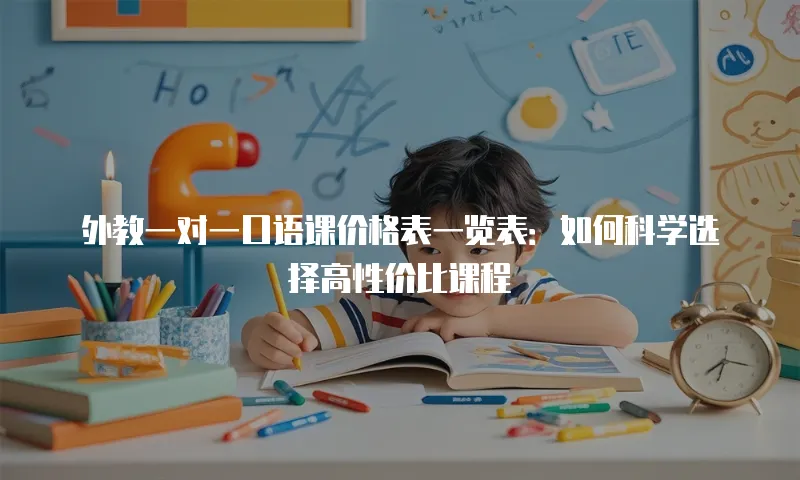外教一对一口语课价格表一览表：如何科学选择高性价比课程