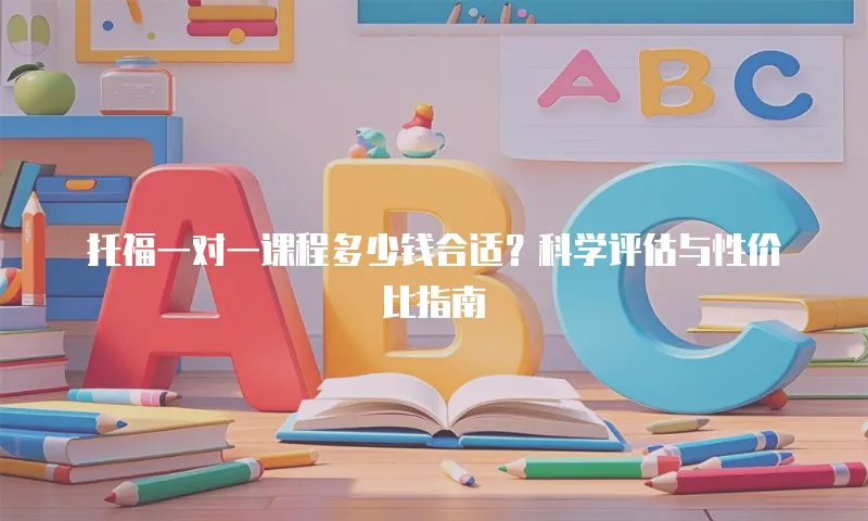托福一对一课程多少钱合适？科学评估与性价比指南