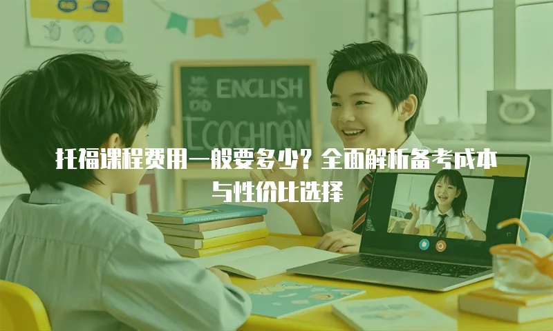 托福课程费用一般要多少？全面解析备考成本与性价比选择