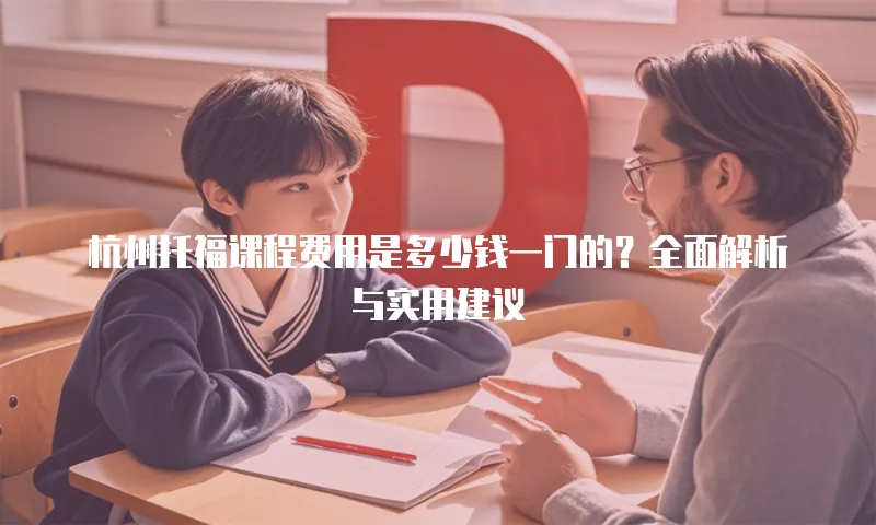 杭州托福课程费用是多少钱一门的？全面解析与实用建议