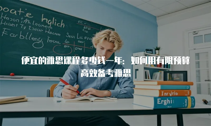 便宜的雅思课程多少钱一年：如何用有限预算高效备考雅思