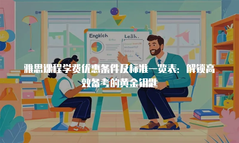 雅思课程学费优惠条件及标准一览表：解锁高效备考的黄金钥匙