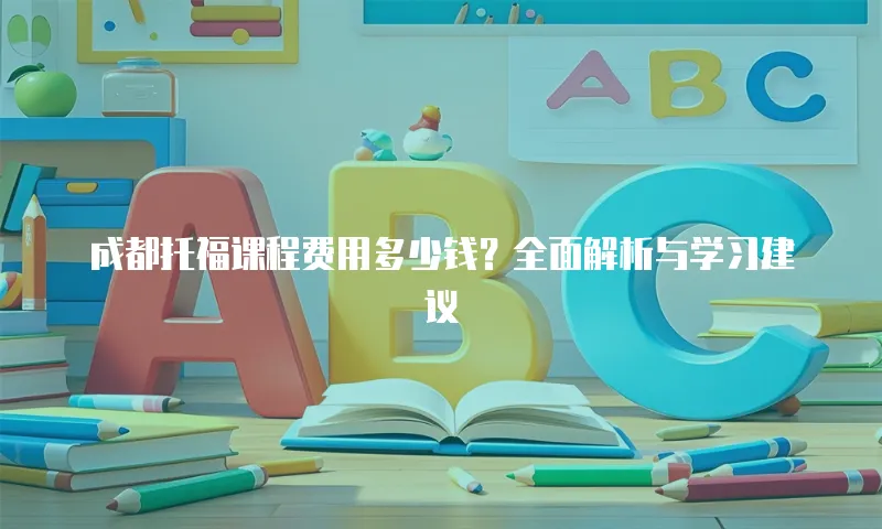 成都托福课程费用多少钱？全面解析与学习建议