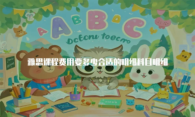 雅思课程费用要多少合适的明细科目明细