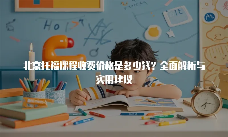 北京托福课程收费价格是多少钱？全面解析与实用建议