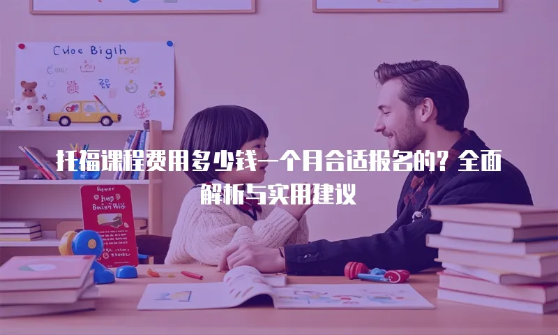 托福课程费用多少钱一个月合适报名的？全面解析与实用建议