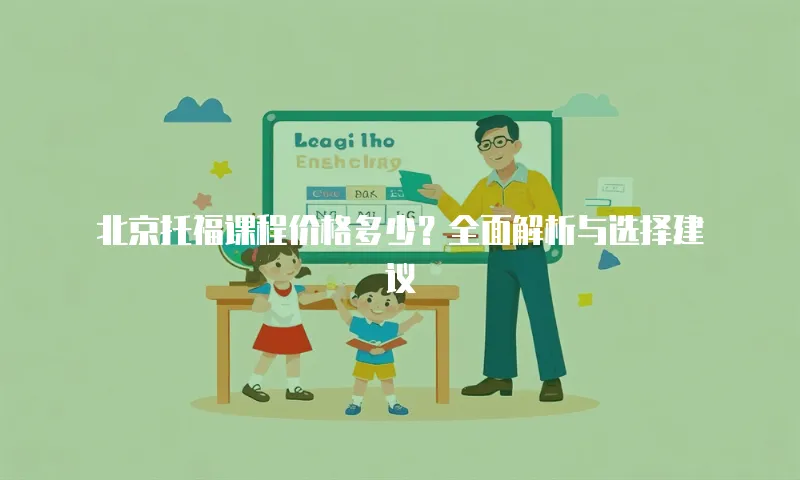 北京托福课程价格多少？全面解析与选择建议