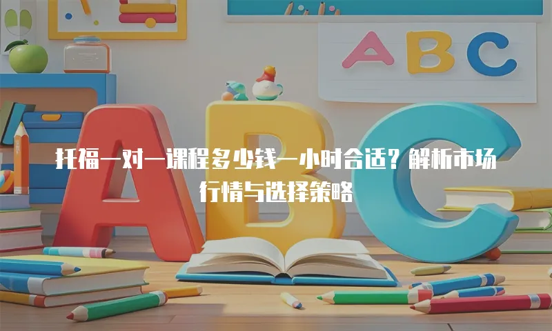 托福一对一课程多少钱一小时合适？解析市场行情与选择策略