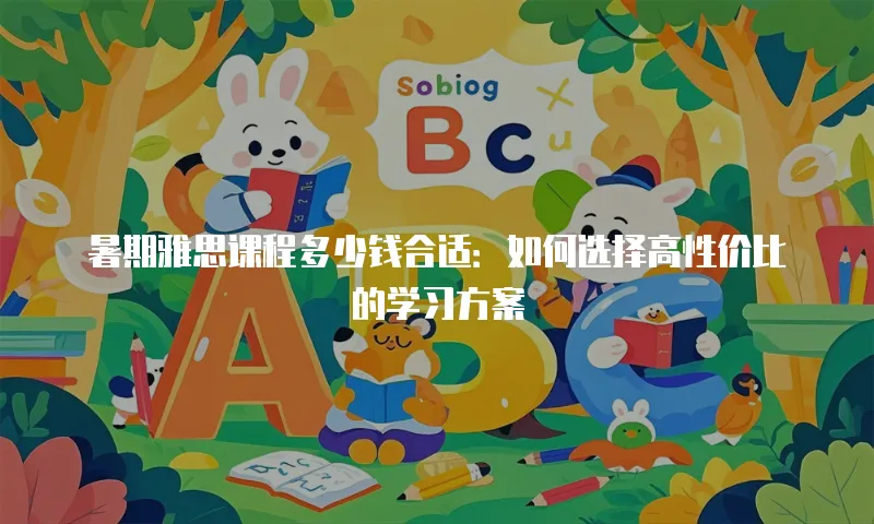 暑期雅思课程多少钱合适：如何选择高性价比的学习方案