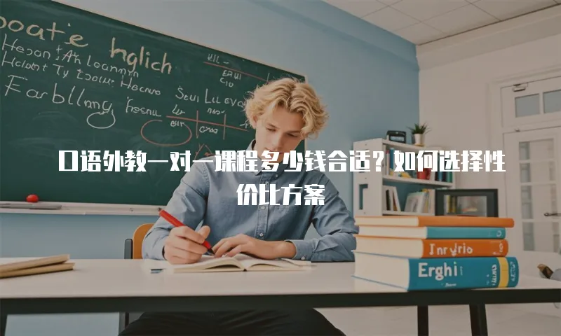 口语外教一对一课程多少钱合适？如何选择性价比方案
