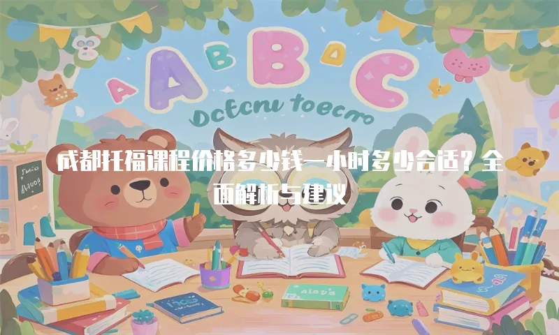 成都托福课程价格多少钱一小时多少合适？全面解析与建议
