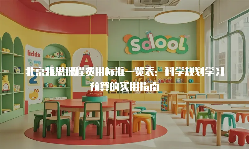 北京雅思课程费用标准一览表：科学规划学习预算的实用指南