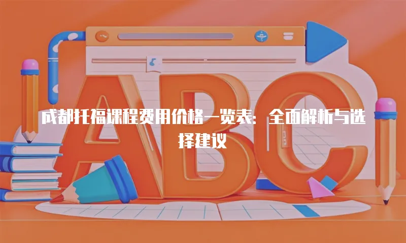成都托福课程费用价格一览表：全面解析与选择建议