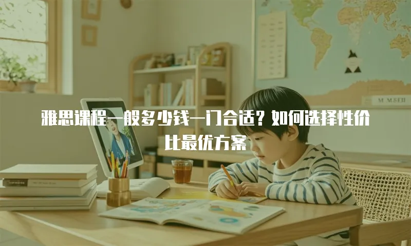 雅思课程一般多少钱一门合适？如何选择性价比最优方案