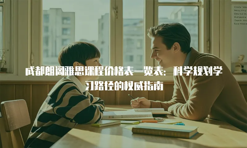 成都朗阁雅思课程价格表一览表：科学规划学习路径的权威指南