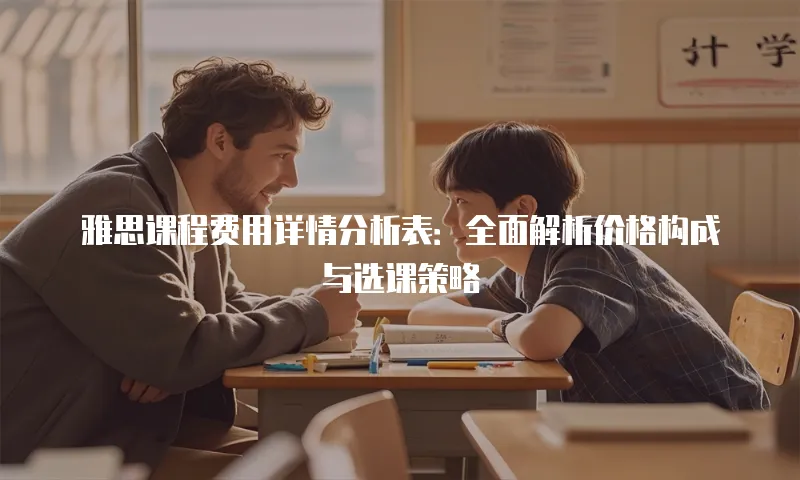雅思课程费用详情分析表：全面解析价格构成与选课策略
