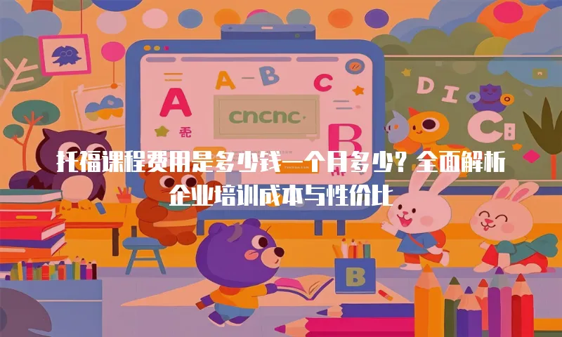 托福课程费用是多少钱一个月多少？全面解析企业培训成本与性价比