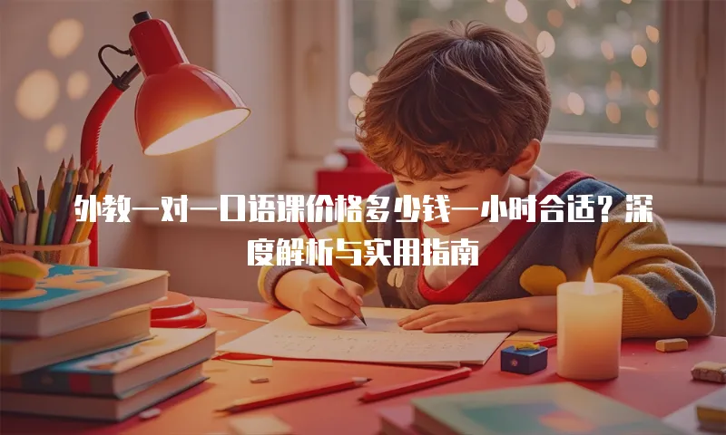 外教一对一口语课价格多少钱一小时合适？深度解析与实用指南
