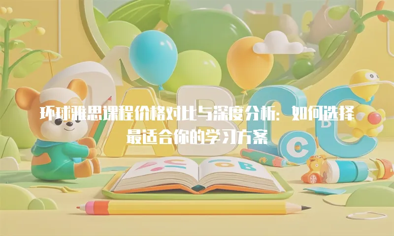环球雅思课程价格对比与深度分析：如何选择最适合你的学习方案