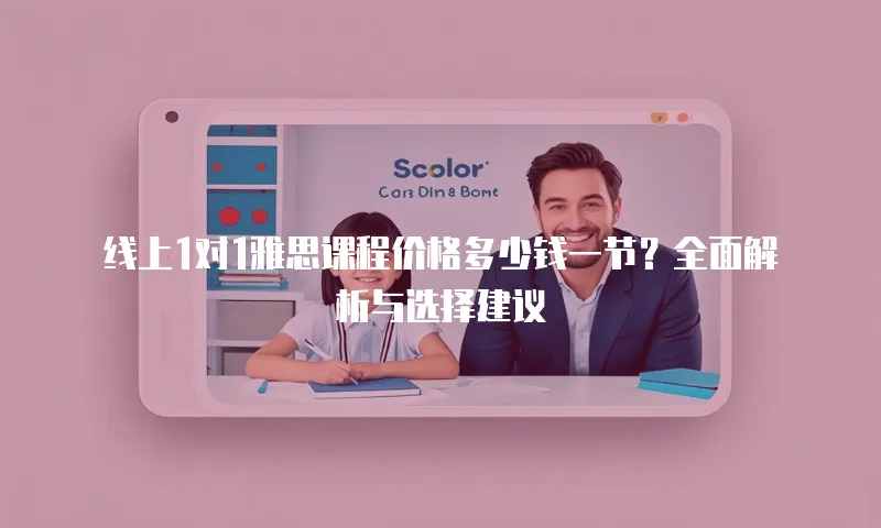 线上1对1雅思课程价格多少钱一节？全面解析与选择建议