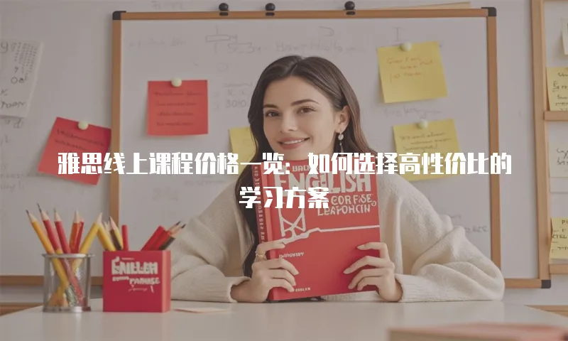 雅思线上课程价格一览：如何选择高性价比的学习方案