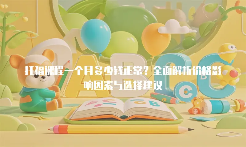 托福课程一个月多少钱正常？全面解析价格影响因素与选择建议