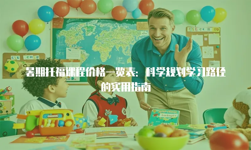 暑期托福课程价格一览表：科学规划学习路径的实用指南