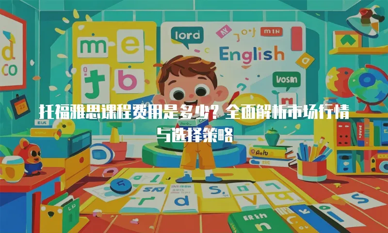 托福雅思课程费用是多少？全面解析市场行情与选择策略