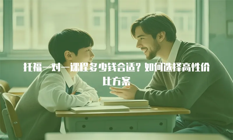 托福一对一课程多少钱合适？如何选择高性价比方案