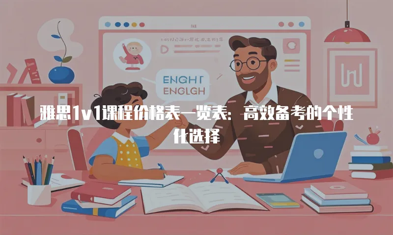 雅思1v1课程价格表一览表：高效备考的个性化选择