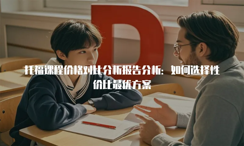 托福课程价格对比分析报告分析：如何选择性价比最优方案