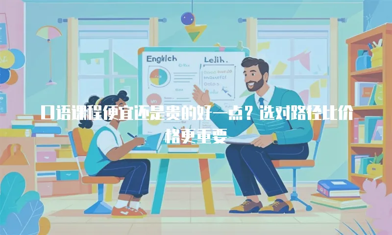 口语课程便宜还是贵的好一点？选对路径比价格更重要