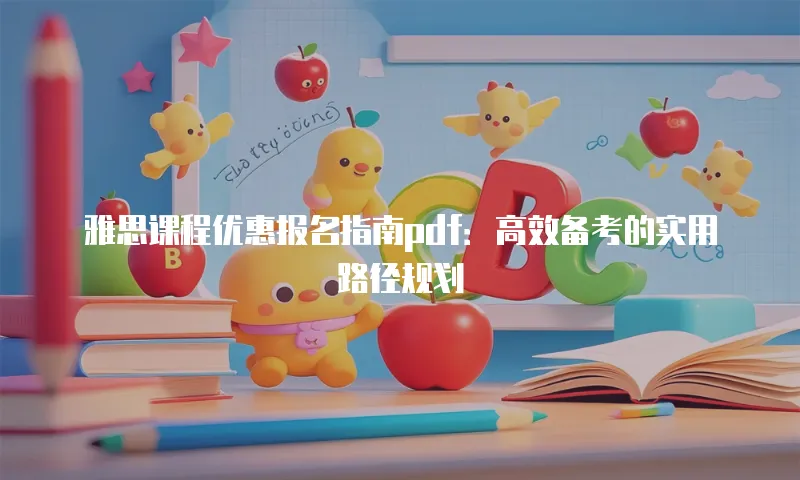 雅思课程优惠报名指南pdf：高效备考的实用路径规划