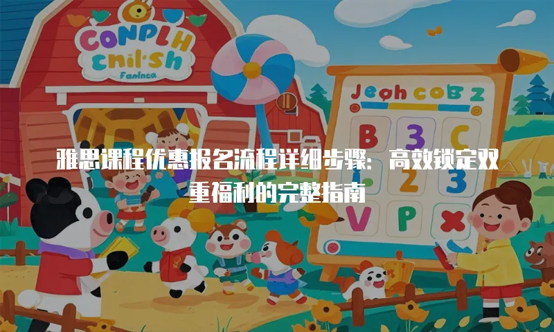 雅思课程优惠报名流程详细步骤：高效锁定双重福利的完整指南
