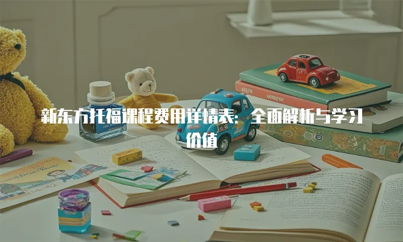 新东方托福课程费用详情表：全面解析与学习价值