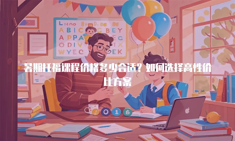 暑期托福课程价格多少合适？如何选择高性价比方案