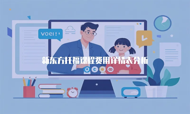 新东方托福课程费用详情表分析