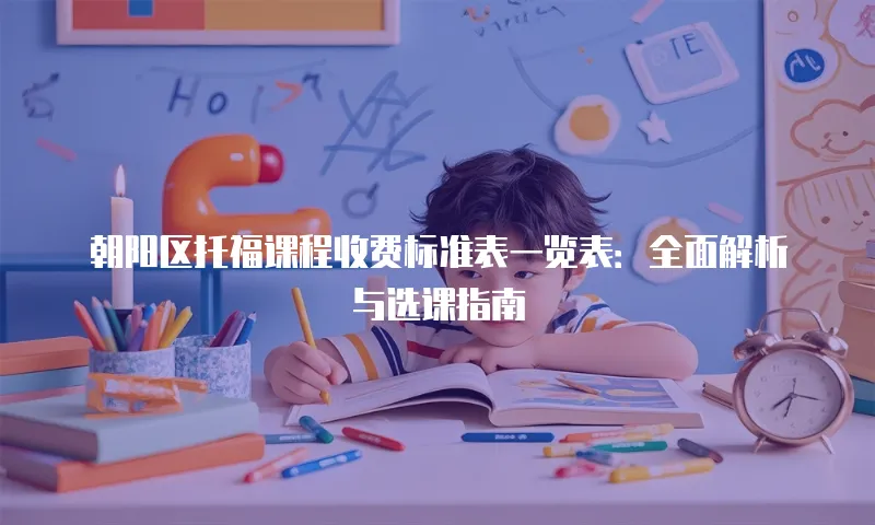 朝阳区托福课程收费标准表一览表：全面解析与选课指南